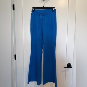 SHEIN Blue Flare Pants Size Small like new only worn once!